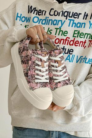 Concert Outfit Retro Canvas Irregular Sneakers
