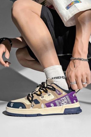 Concert Outfit Retro Cashew Flower Board Casual Shoes