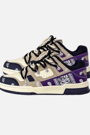 Concert Outfit Retro Cashew Flower Board Casual Shoes