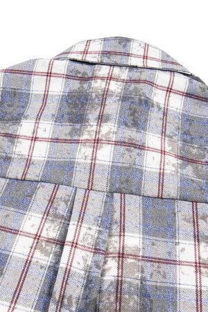 Concert Outfit Retro Cleanfit Patch Embroidered Plaid Shirt