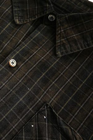 Concert Outfit Retro Cleanfit Plaid Shirt