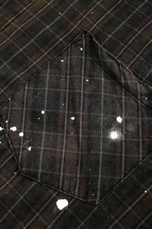 Concert Outfit Retro Cleanfit Plaid Shirt