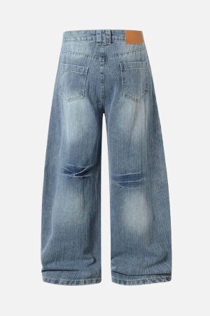Concert Outfit Retro Cleanfit Washed Baggy Jeans