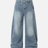 Concert Outfit Retro Cleanfit Washed Baggy Jeans