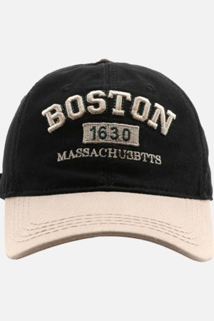 Concert Outfit Retro Colorblocked Monogrammed Embroidered Cap