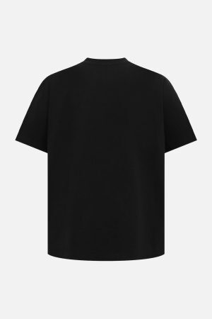 Concert Outfit Retro Contrast Color Embroidered Letter T-Shirt