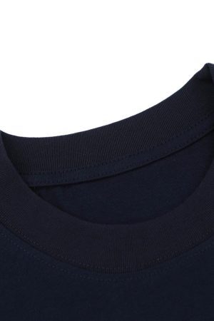 Concert Outfit Retro Contrast Color Stitching Embroidered Letter Jersey T-Shirt