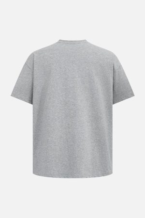 Concert Outfit Retro Contrast Color Stitching Embroidered Letter T-Shirt