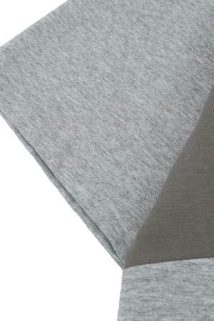 Concert Outfit Retro Contrast Color Stitching Embroidered Letter T-Shirt