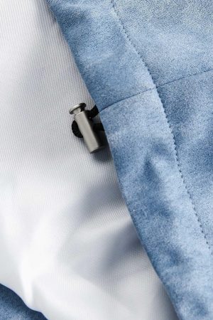 Concert Outfit Retro Contrast Suede Track Jacket