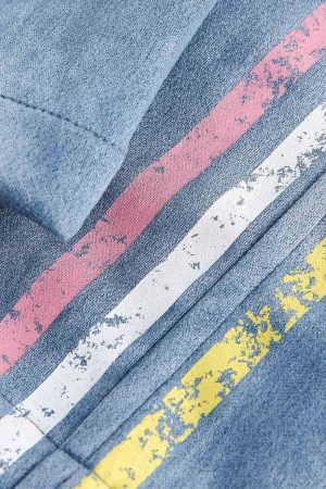 Concert Outfit Retro Contrast Suede Track Pants