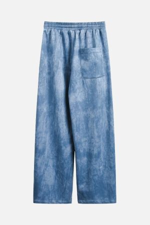 Concert Outfit Retro Contrast Suede Track Pants