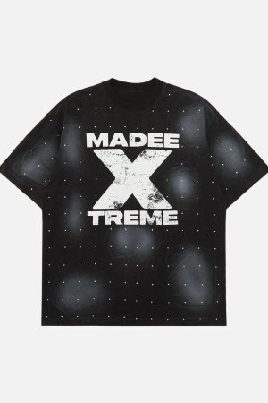 Concert Outfit Retro Crystal Letter T-Shirt