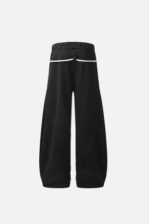 Concert Outfit Retro Curved Drape Sweatpants