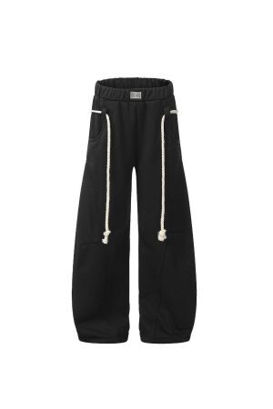 Concert Outfit Retro Curved Drape Sweatpants