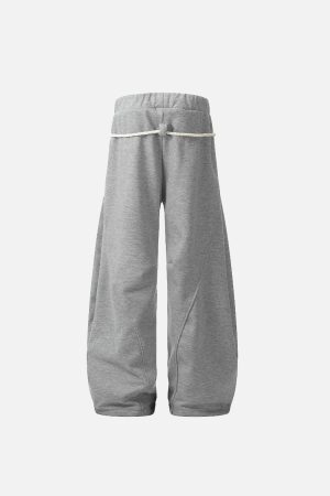 Concert Outfit Retro Curved Drape Sweatpants