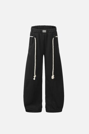 Concert Outfit Retro Curved Drape Sweatpants
