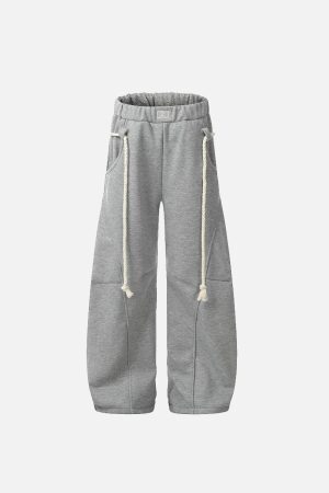 Concert Outfit Retro Curved Drape Sweatpants