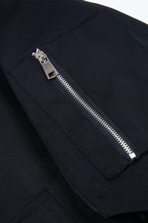 Concert Outfit Retro Deconstructed Bomber Jacket