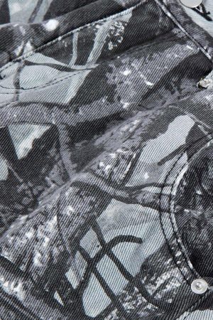 Concert Outfit Retro Distressed Camouflage Workwear Hip-Hop Shorts