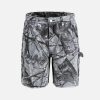 Concert Outfit Retro Distressed Camouflage Workwear Hip-Hop Shorts