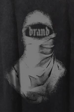 Concert Outfit Retro Distressed Character Print Street Rap Vest