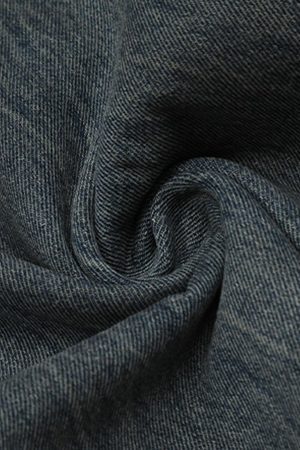 Concert Outfit Retro Distressed Faux Two-Piece Ripped Jeans