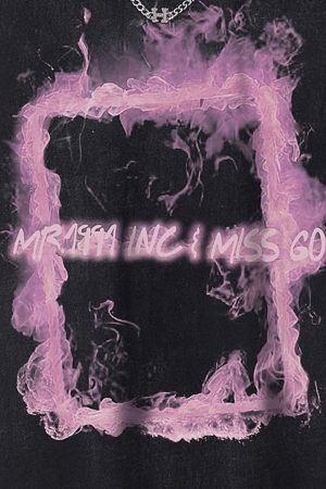 Concert Outfit Retro Distressed Washed Smoke Printed Vest