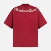 Concert Outfit Retro Embroidery Beaded Letter Print T-Shirt
