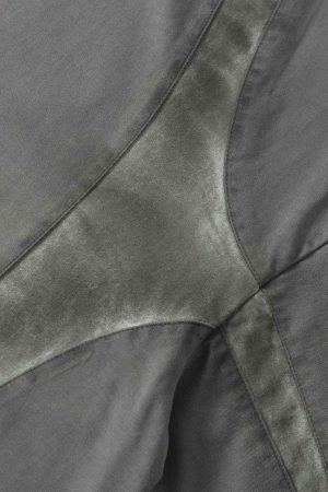 Concert Outfit Retro Functional Patchwork Dirty Dyed T-Shirt