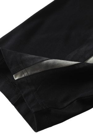 Concert Outfit Retro Functional Patchwork Dirty Dyed T-Shirt