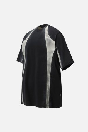 Concert Outfit Retro Functional Patchwork Dirty Dyed T-Shirt