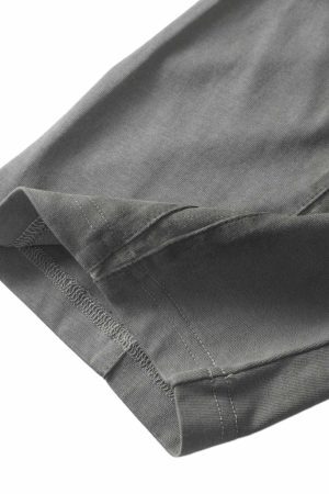 Concert Outfit Retro Functional Patchwork Dirty Dyed T-Shirt