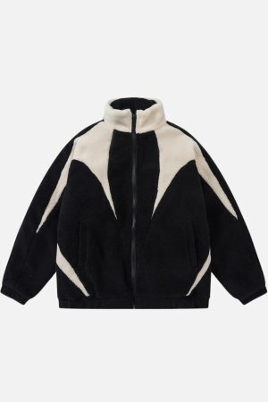 Concert Outfit Retro Furry Fleece Jacket