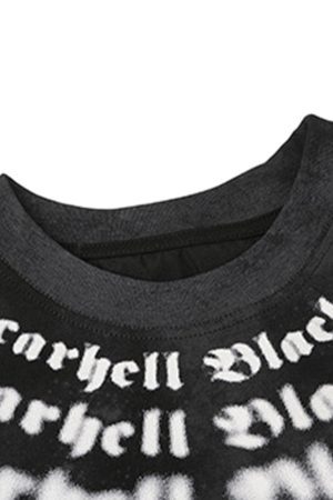 Concert Outfit Retro Gradient Crew Neck Shirt