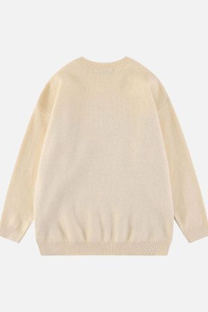 Concert Outfit Retro Gradient Crewneck Sweater