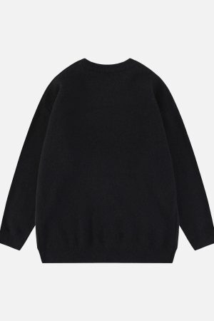 Concert Outfit Retro Gradient Crewneck Sweater