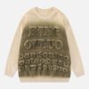 Concert Outfit Retro Gradient Crewneck Sweater
