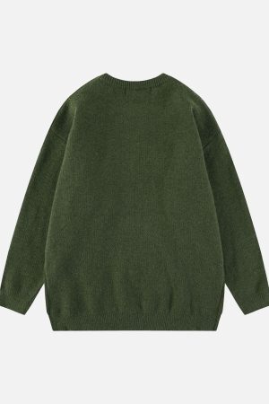 Concert Outfit Retro Gradient Crewneck Sweater