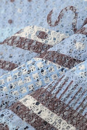 Concert Outfit Retro Gradient Striped Hollow POLO Shirt