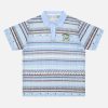 Concert Outfit Retro Gradient Striped Hollow POLO Shirt