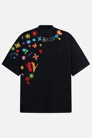 Concert Outfit Retro Graffiti Hand-Painted T-Shirt