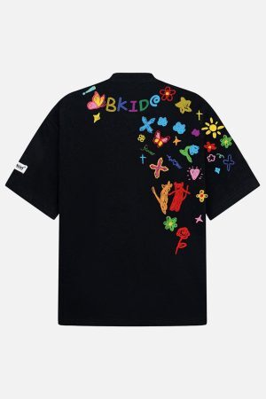Concert Outfit Retro Graffiti Hand-Painted T-Shirt