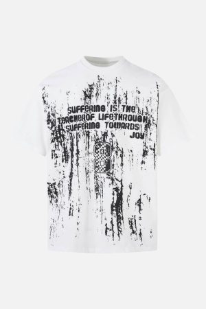 Concert Outfit Retro Graffiti Lettering T-Shirt