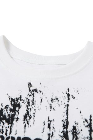 Concert Outfit Retro Graffiti Lettering T-Shirt