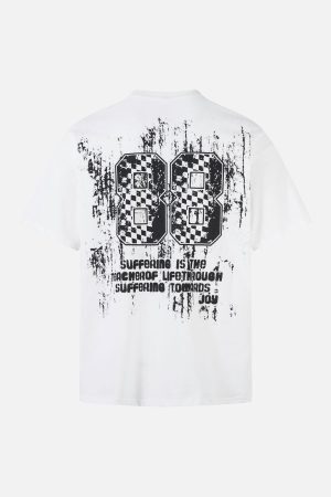 Concert Outfit Retro Graffiti Lettering T-Shirt
