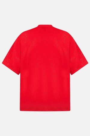 Concert Outfit Retro Heavy Starry Sky Print Font Design Short-Sleeved T-Shirt