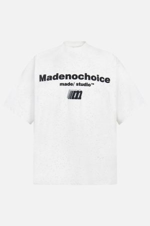 Concert Outfit Retro Heavy Starry Sky Print Font Design Short-Sleeved T-Shirt