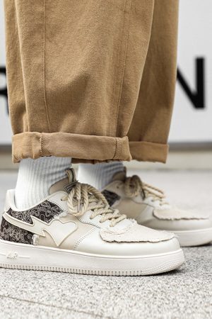 Concert Outfit Retro High Street Men's Low Top Skate Casual Shoes