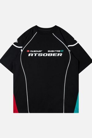 Concert Outfit Retro Hip-Hop Line Basketball T-Shirt